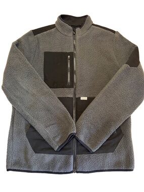 Figs Fleece Sherpa Scrubs Jacket Medical Athleisure Size M
